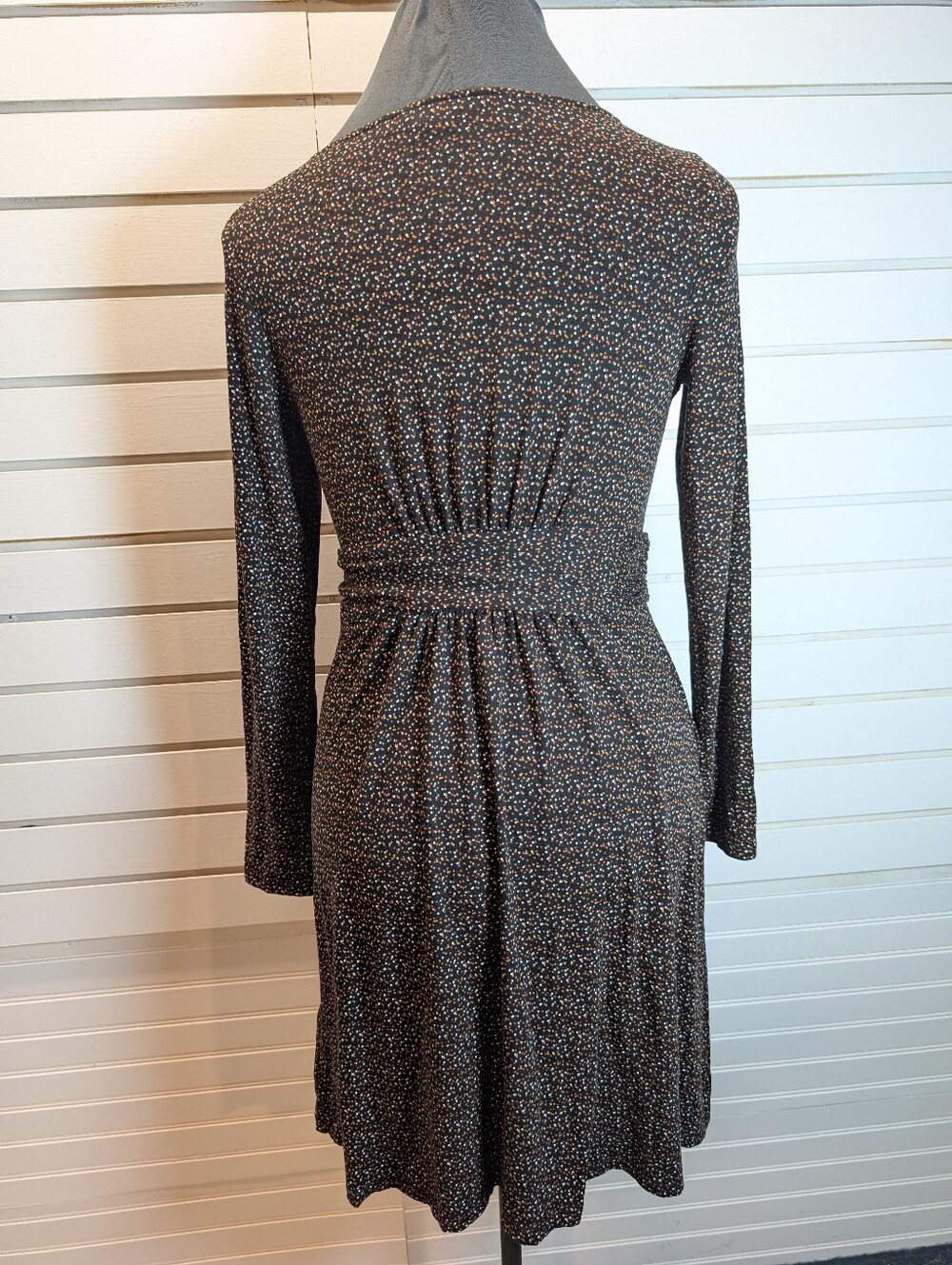 NWOT Boden Abigail Black Confetti Print Long Sleeve Jersey Dress, Size 8P - Picture 9 of 13